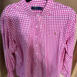 Ralph Lauren Men’s Pink & White Gingham Button-Down Shirt
